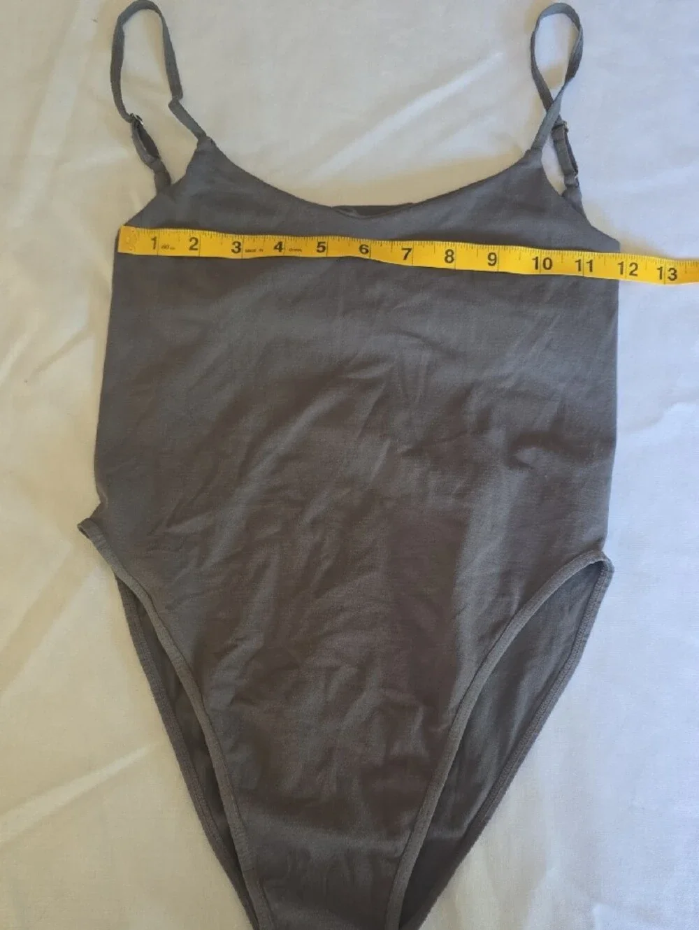 Gray One-Piece Bodysuit